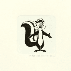 Warner Bros. Limited Edition Etching on Paper with Hand Tinted Coloring: "Pepe Le Pew"