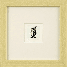 Warner Bros. Limited Edition Etching on Paper with Hand Tinted Coloring: "Pepe Le Pew"