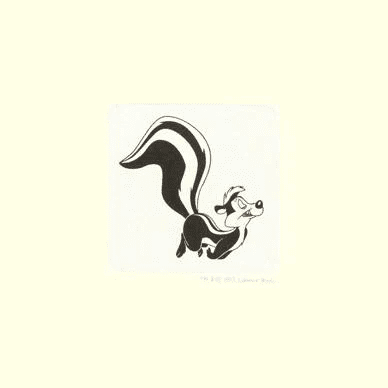 Warner Bros. Limited Edition Etching on Paper with Hand Tinted Coloring: "Pepe Le Pew"