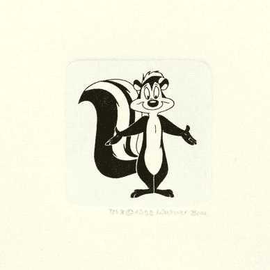 Warner Bros. Limited Edition Etching on Paper with Hand Tinted Coloring: "Pepe Le Pew"