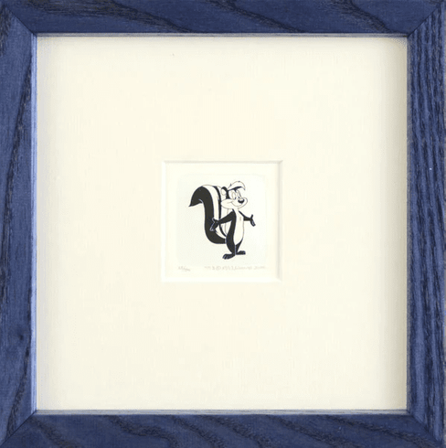 Warner Bros. Limited Edition Etching on Paper with Hand Tinted Coloring: "Pepe Le Pew"