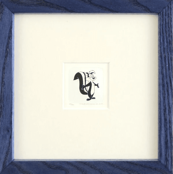 Warner Bros. Limited Edition Etching on Paper with Hand Tinted Coloring: "Pepe Le Pew"