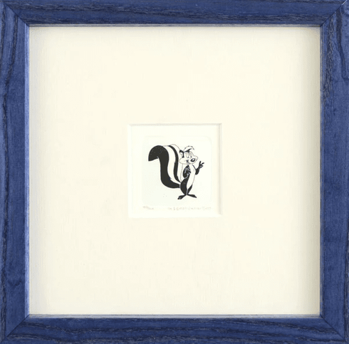 Warner Bros. Limited Edition Etching on Paper with Hand Tinted Coloring: "Pepe Le Pew"