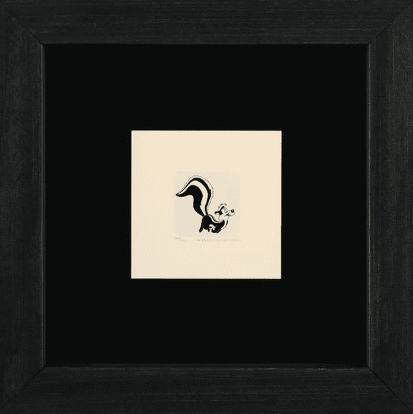 Warner Bros. Limited Edition Etching on Paper with Hand Tinted Coloring: "Pepe Le Pew"