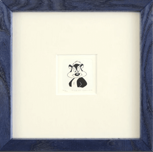 Warner Bros. Limited Edition Etching on Paper with Hand Tinted Coloring: "Pepe Le Pew" Warner Bros. Limited Edition Etching on Paper with Hand Tinted Coloring: "Pepe Le Pew"