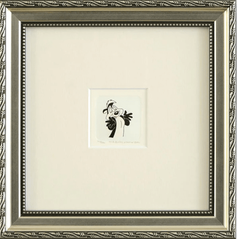 Warner Bros. Limited Edition Etching on Paper with Hand Tinted Coloring: "Pepe Le Pew"