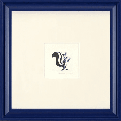 Warner Bros. Limited Edition Etching on Paper with Hand Tinted Coloring: "Pepe Le Pew"