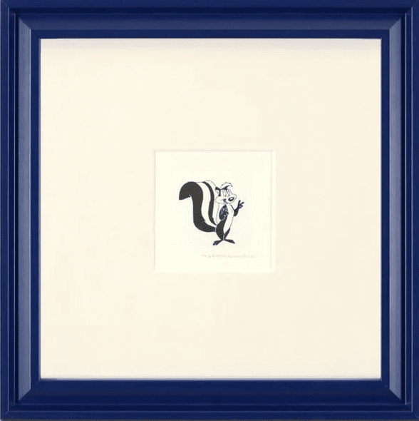 Warner Bros. Limited Edition Etching on Paper with Hand Tinted Coloring: "Pepe Le Pew"