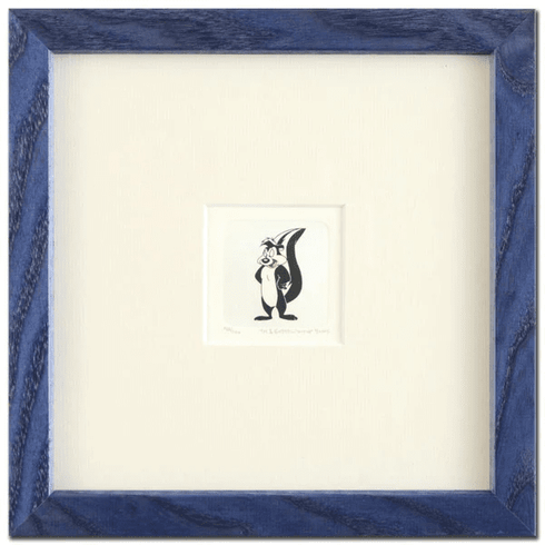 Warner Bros. Limited Edition Etching on Paper with Hand Tinted Coloring: "Pepe Le Pew"