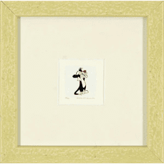 Warner Bros. Limited Edition Etching with Hand Tinted Coloring on Paper: "Sylvester the Cat"