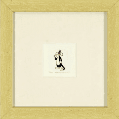 Warner Bros. Limited Edition Etching with Hand Tinted Coloring on Paper: "Sylvester the Cat"
