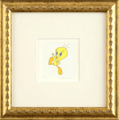 Warner Bros. Limited Edition Etching with Hand Tinted Coloring on Paper: "Tweety Bird"