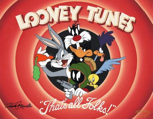 Warner Bros.Ruth Clampet Signed Limited Edition Canvas Giclee:"That's All Folks!" 