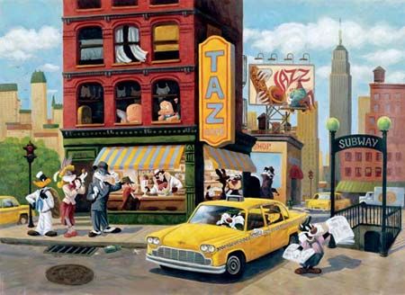 Warner Bros. Limited Edition Fine Art Prints:"Meet Me at the Taz Cafe"