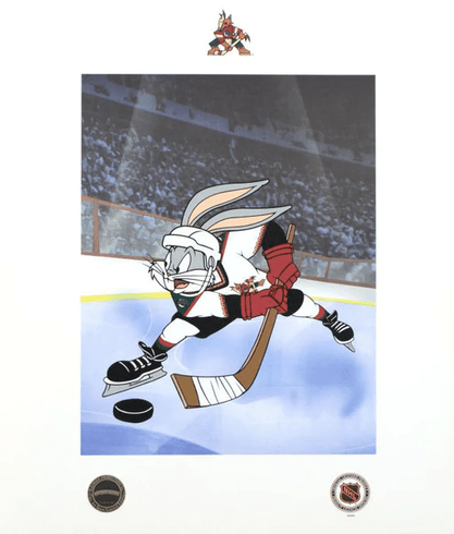 Warner Bros. Limited Edition Mixed Media on Artist Paper: "Bugs Bunny (Arizona Coyotes)"