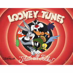 Warner Bros.Ruth Clampet Signed Limited Edition Canvas Giclee:"That's All Folks!" 
