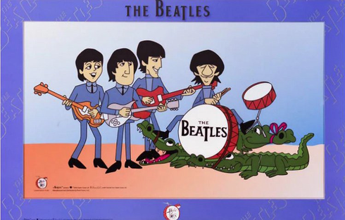 Beatles DenniLu Animation Art Cartoon Sericel Cel:"Mop Tops and Crocs" Beatles DenniLu Animation Art Cartoon Sericel Cel:"Mop Tops and Crocs"