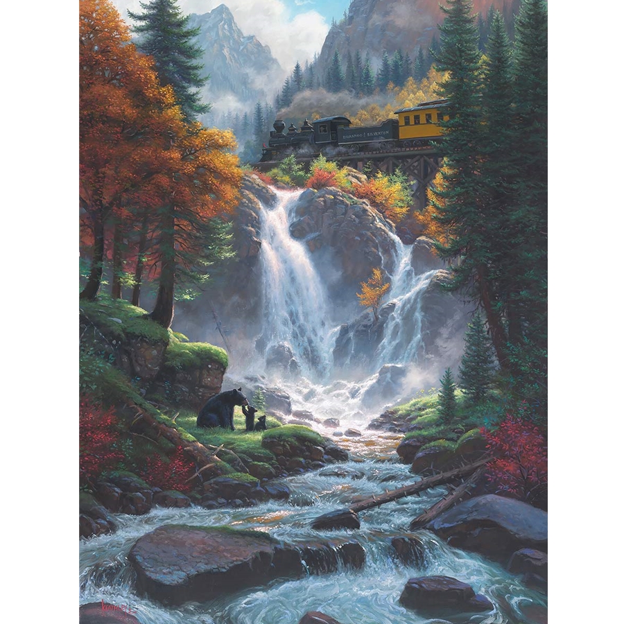 Mark Keathley Artist Hand Signed Limited Edition Embellished Canvas Giclee:"Scenic Route"