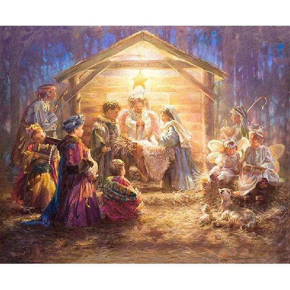 Kathryn Fincher Artist Signed Limited Edition Canvas Giclee:"Heart of Christmas"