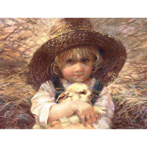 Kathryn Fincher Artist Signed Limited Edition Canvas Giclee:"All Mine"