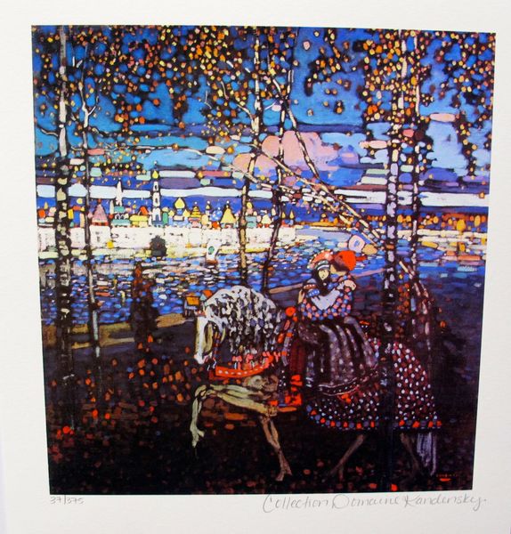 Wassily Kandinsky Estate Signed Limited Edition Small Giclee:"Couple Riding"