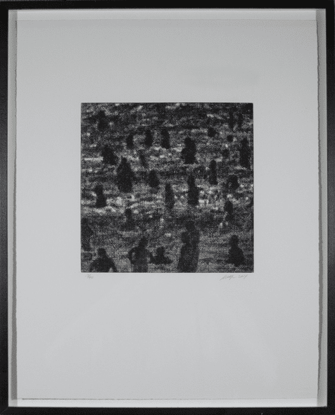 Wayne Gonzales Rare Vintage Artist Signed Etching: "Beach"