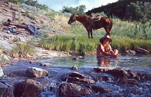 Wayne Justus Limited Edition Canvas Giclee:"Ah, The Good Life"