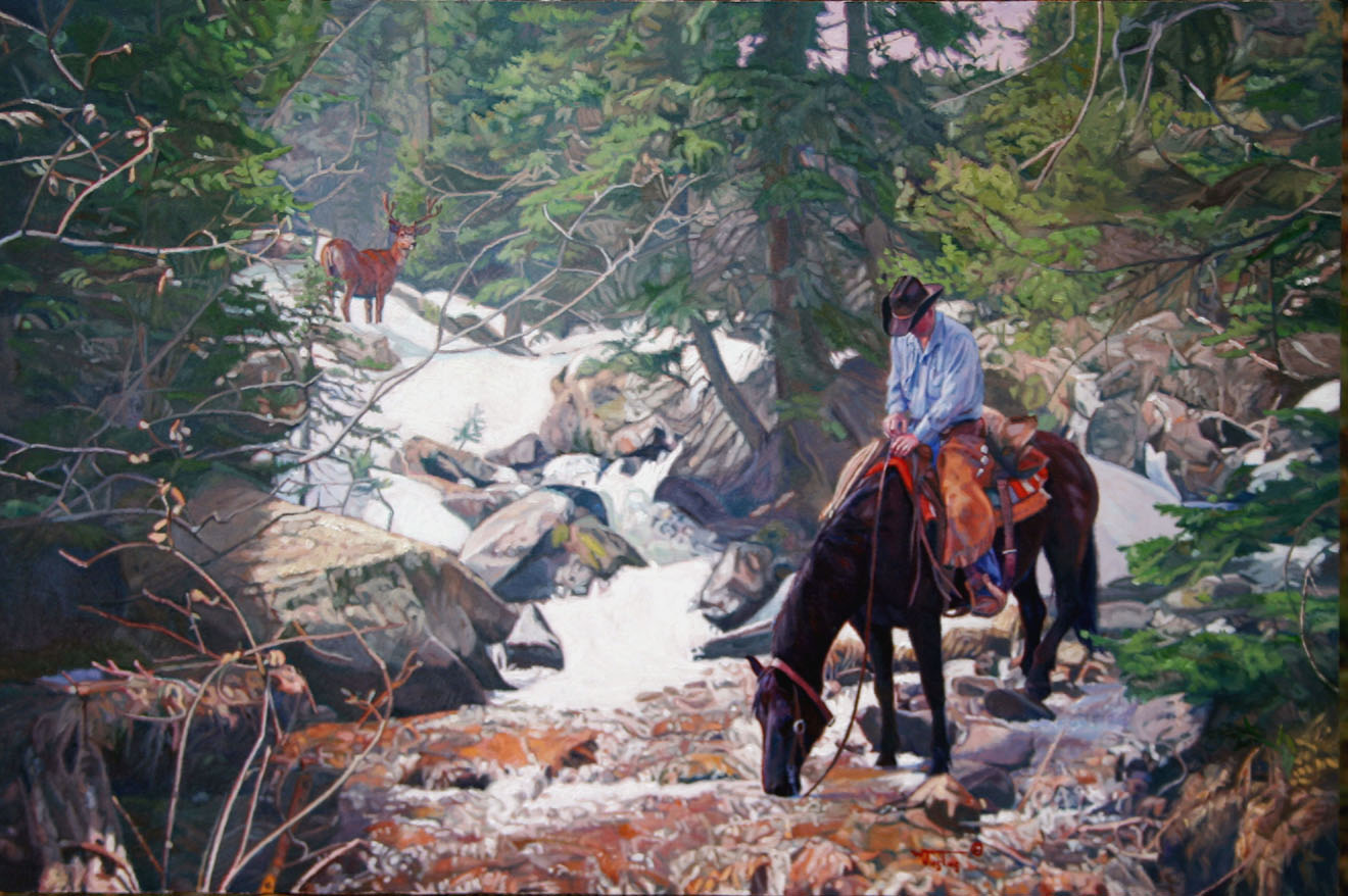 Wayne Justus Original Oil:"Spring Thaw"