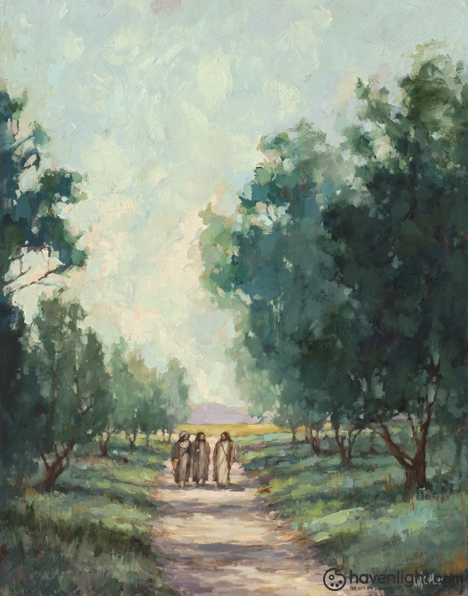 Wendy Keller Fine Art Canvas Giclee: "Road to Emmaus"