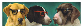 WILL BULLAS 9X6 Secondary Market Art: "NERD DOGS"