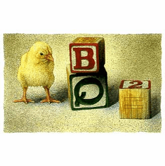 Will Bullas Fine Art Limited Edition Paper :"A Chick Off the Old Blocks"