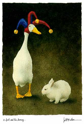 Will Bullas Fine Art Limited Edition Paper :"A Fool and His Bunny" Will Bullas Fine Art Limited Edition Paper :"A Fool and His Bunny"