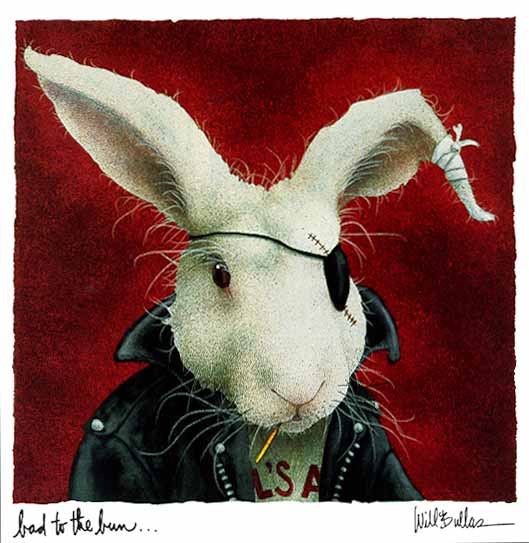 Will Bullas Fine Art Limited Edition Paper :"Bad to the Bun"