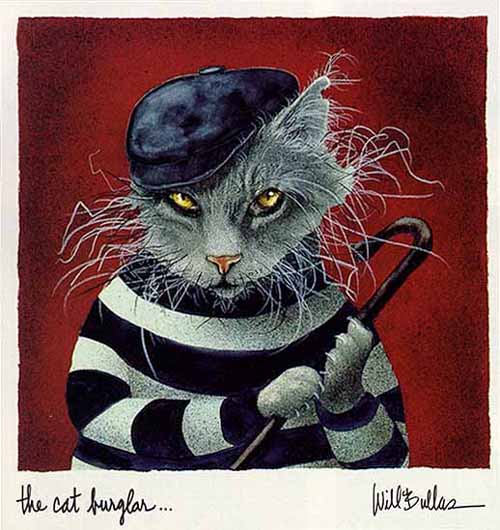 Will Bullas Artist Proof Limited Edition Print :"The Cat Burglar"