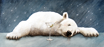 Will Bullas Fine Art Open Edition Canvas :"A Well-Chilled Martini"
