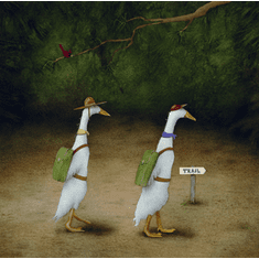 Will Bullas Fine Art Open Edition Canvas :"Back Quackers"