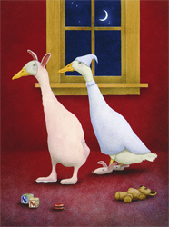 Will Bullas Fine Art Open Edition Canvas :"Bedtime Buddies" Will Bullas Fine Art Open Edition Canvas :"Bedtime Buddies"