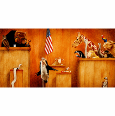 Will Bullas Fine Art Open Edition Canvas :"Ewe is on Trial"