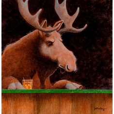 Will Bullas Fine Art Open Edition Canvas :"Malted Moose"