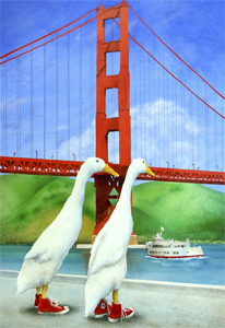 Will Bullas Fine Art Open Edition Canvas :"Red and White Fleet"