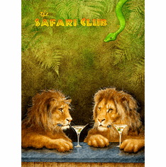 Will Bullas Fine Art Open Edition Canvas :"Safari Club"