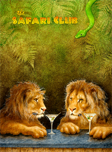 Will Bullas Fine Art Open Edition Canvas :"Safari Club"