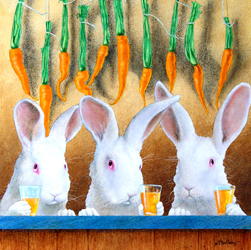 Will Bullas Fine Art Open Edition Canvas :"The Carrot Club" Will Bullas Fine Art Open Edition Canvas :"The Carrot Club"