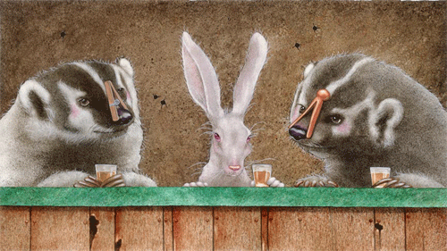 Will Bullas Fine Art Open Edition Canvas :"We Don't Need no Stinking Badgers"