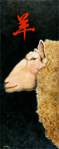 Will Bullas Fine Art Open Edition Canvas :"Year of the Sheep"