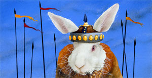 Will Bullas Fine Art Signed Open Edition Canvas :"Attila the Bun"