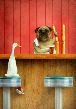 Will Bullas Fine Art Signed Open Edition Canvas :"Brew Pug" Will Bullas Fine Art Signed Open Edition Canvas :"Brew Pug"