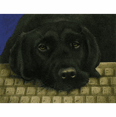 Will Bullas Fine Art Signed Open Edition Canvas :"Dog Byte"