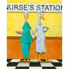 Will Bullas Fine Art Signed Open Edition Canvas :"The Nurse's Station"
