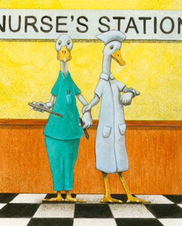 Will Bullas Fine Art Signed Open Edition Canvas :"The Nurse's Station"